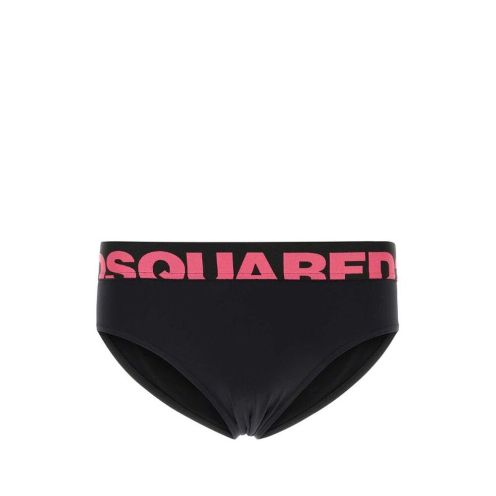 Dsquared Men Black Stretch Nylon Swimming Brief